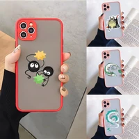 totoro spirited away phone case matte translucent for iphone apple 12pro 13 11 pro max mini xs x xr 7 8 6 6s plus se 2020 cover