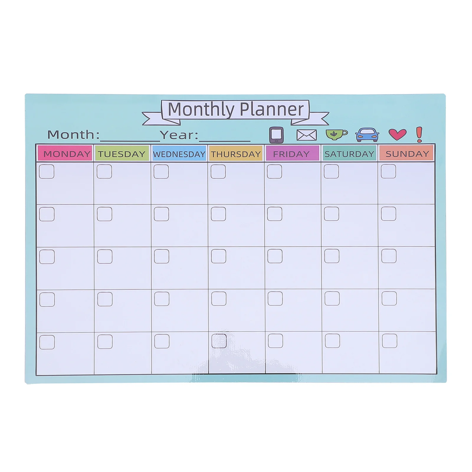 

1pc Message Board Magnetic Monthly Plan Table Home Magnet Removable Note Board