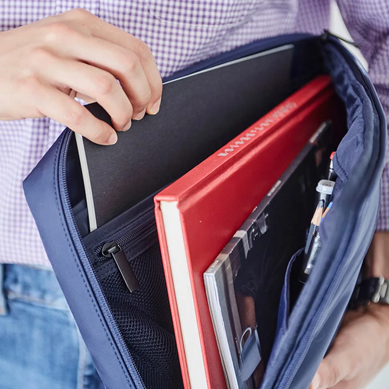 Handheld Document Bag 13 Inch Men's Briefcases Ipad  Electronic Data line Organizer Case Office Pouch Women's Travel Accessories