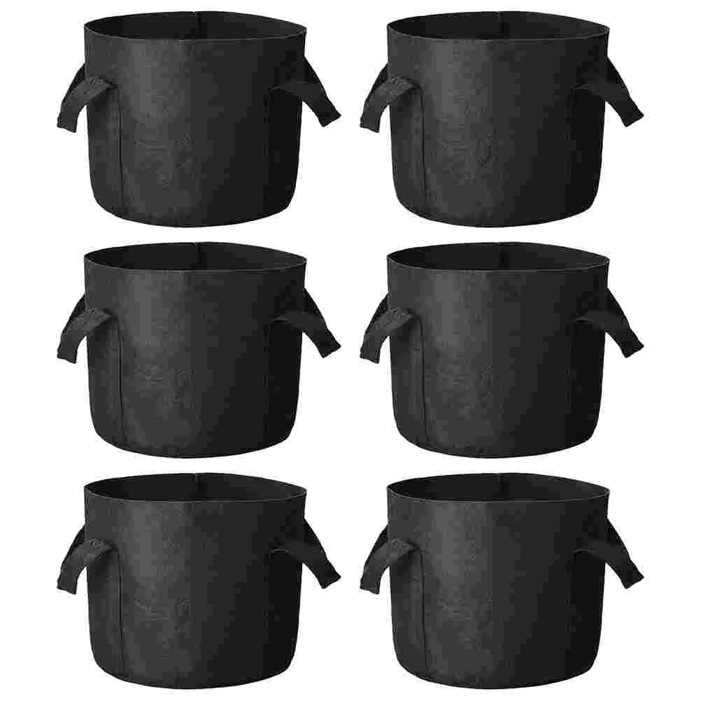 

6 Pcs Houseplant Planting Pouch Bag Aeration Fabric Pots Vegetable Grow Bags Wall Garden Planters