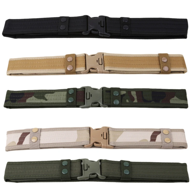 

New Army Style Combat Belts Quick Release Tactical Belt Fashion Men Canvas Waistband Outdoor Hunting 5 Colors Optional