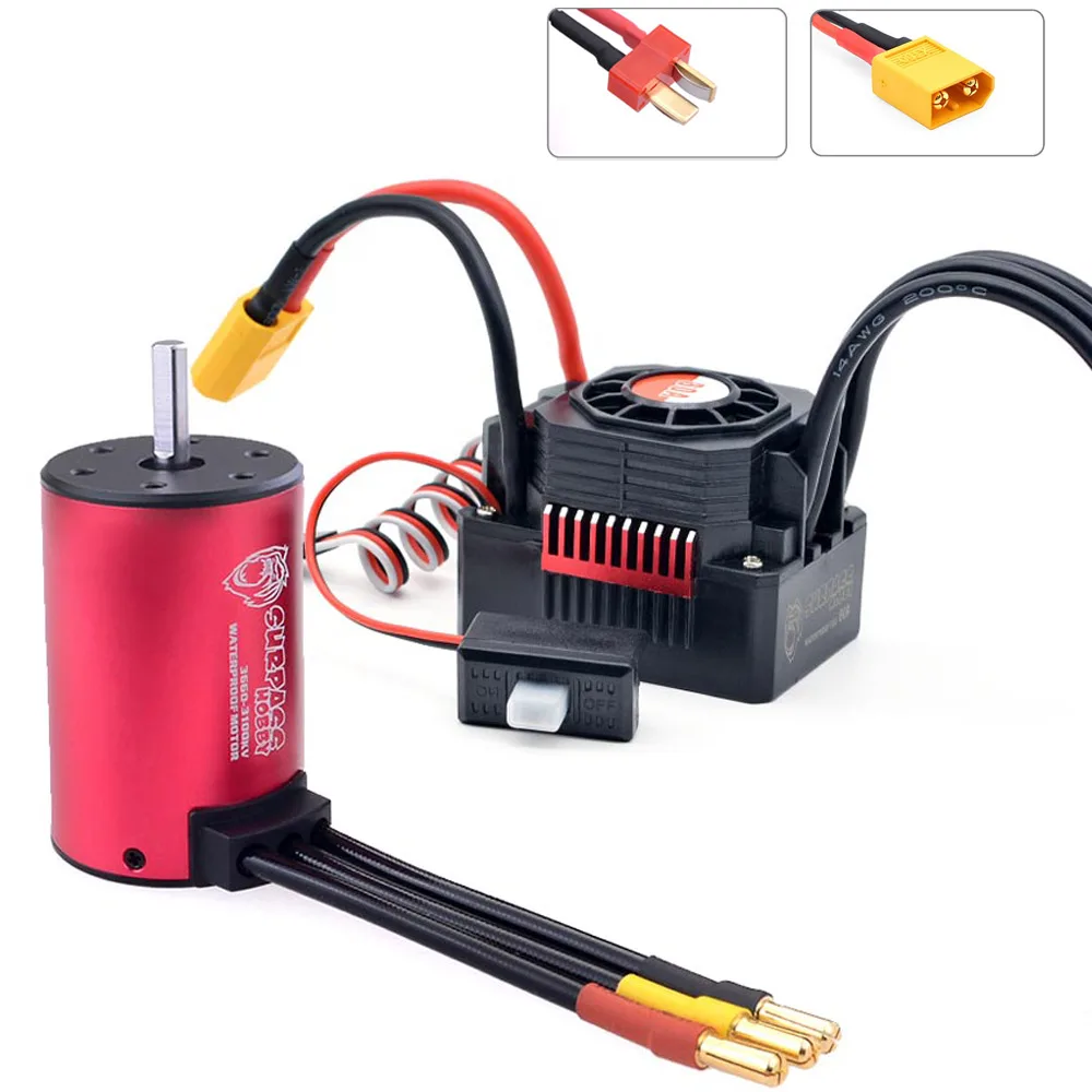 SURPASS HOBBY KK 3660 Комбинированный бесщеточный двигатель с валом 5 0 мм 60A 80A 120A ESC для 1/10