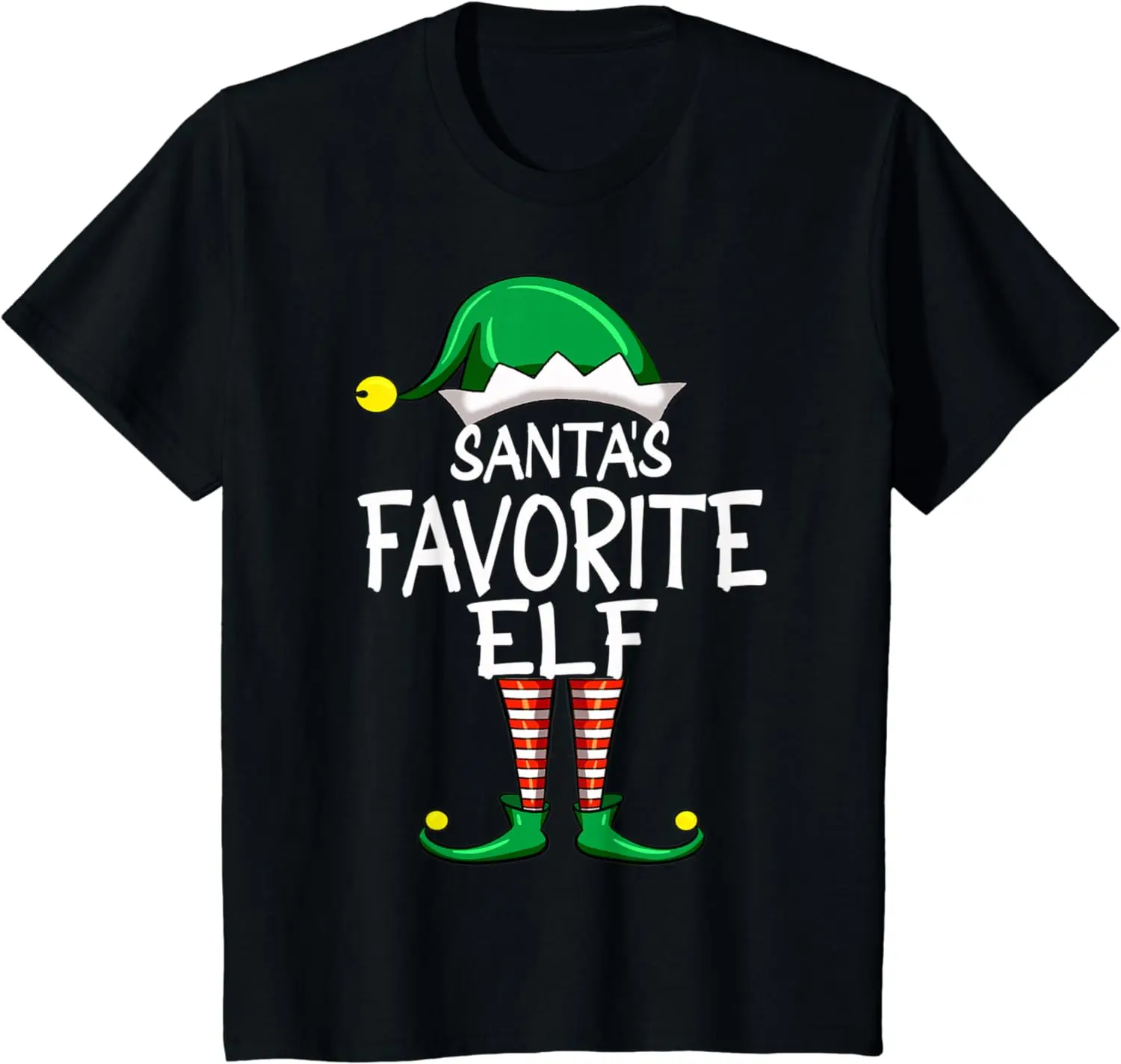 

Santa's Favorite Elf Funny Christmas Pajama Santa Claus Men T-Shirt