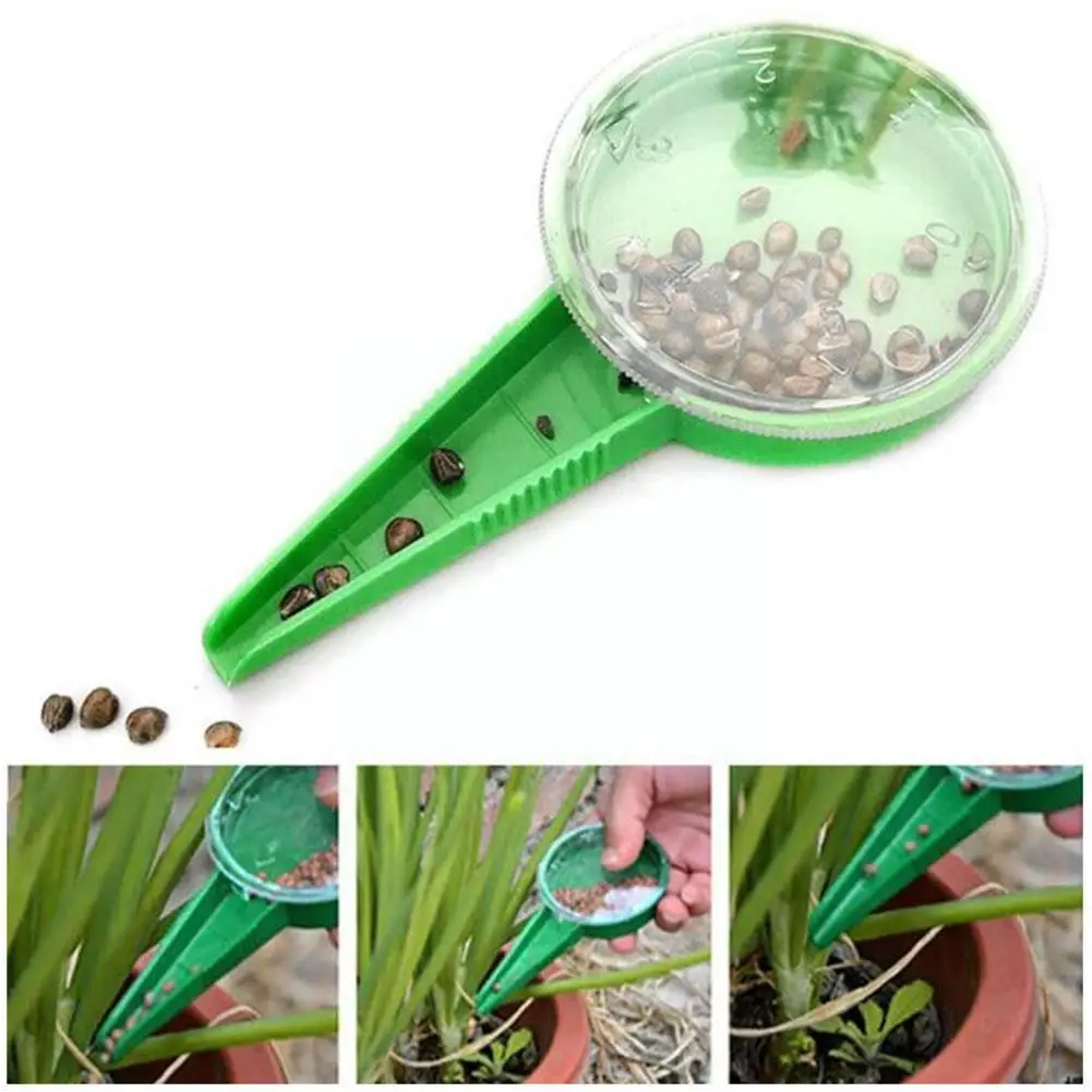 

1pc Seed Dispenser Sower Seed Spreader Flower Seeder Tool Adjustable Garden Planter Hand Dial Grass Seeder For Gardening So C5v9