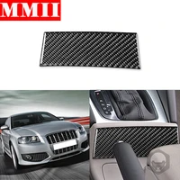 real carbon fiber sticker car accessories car center control hand brush cup holder panel trim cover for audi a3 s3 8p 2006 2007