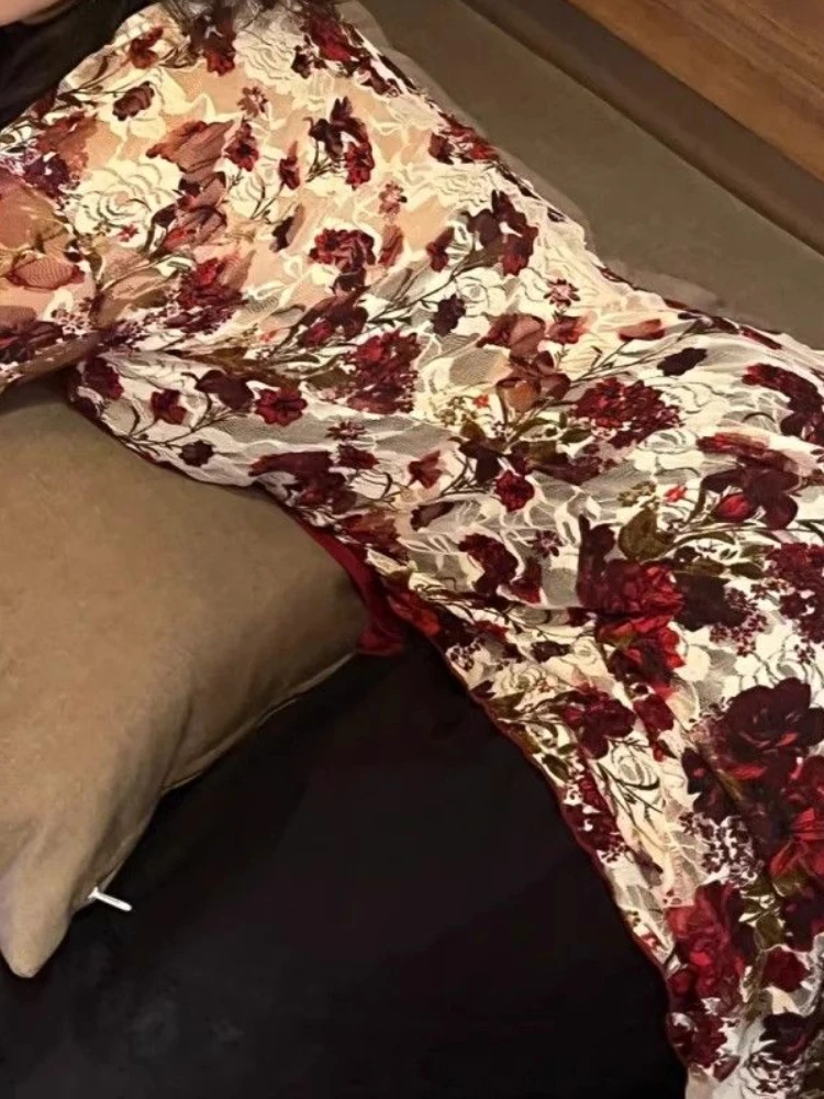 Женская жаккардовая рубашка с расклешенными рукавами