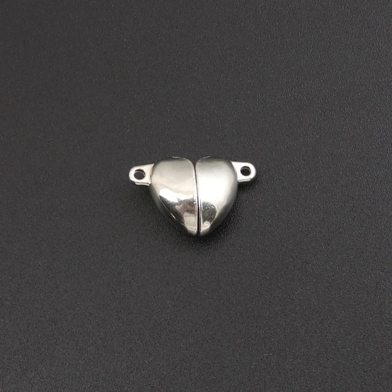 

10sets(20pcs) Silver Color Heart Round Magnetic Snap Charms Tool Pendant Fit DIY Handmade Metal Jewelry Making Finding Supplies