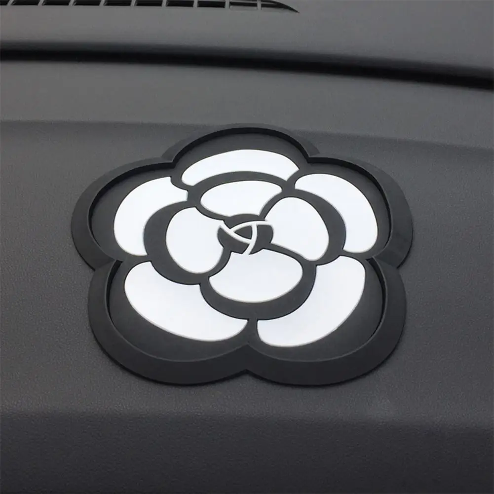 

1Pc Camellia flower Anti Slip Mat Auto Car Interior Dashboard Decoration PVC Non-Slip Mat Pad Car Sticky for GPS Mobile Phone
