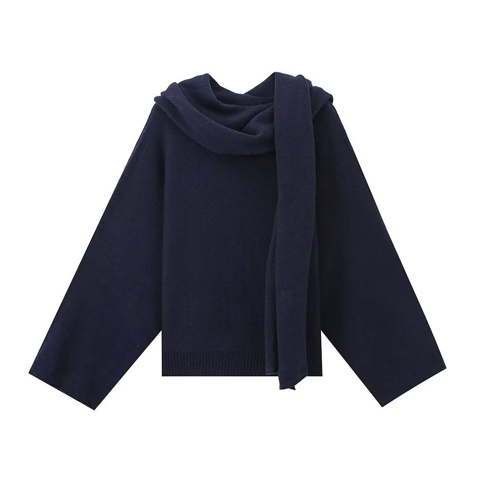 2024 осенне-зимний новый модный универсальный ленивый стиль свободный шарф