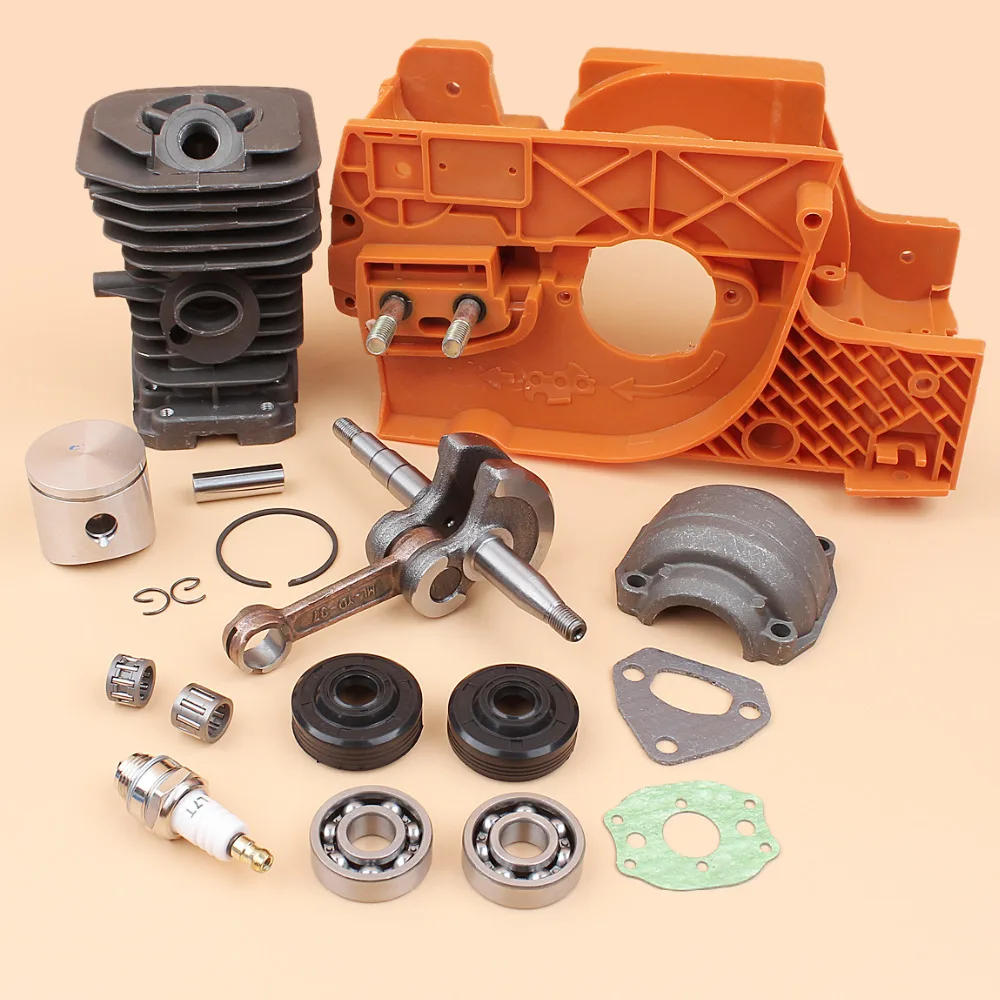 Crancase Crankshaft Cylinder Piston Pan Oil Seal Bearing Kit For HUSQVARNA 137 142 Chainsaw Engine Motor Spare Parts motosierras