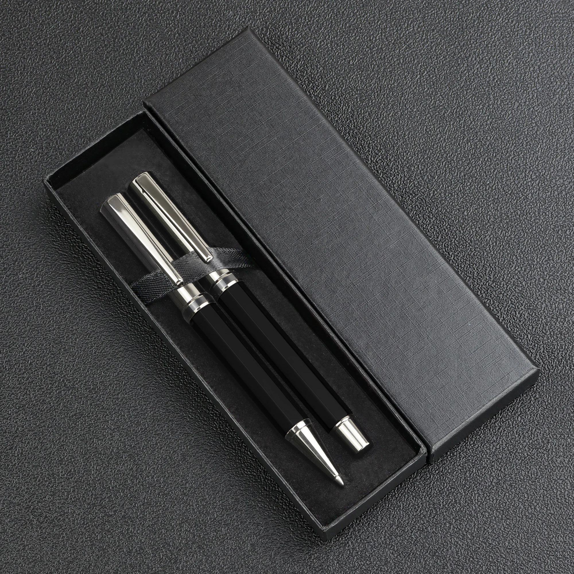 Шариковая ручка матового дизайна в деловом стиле 1 комплект пара с ручкой