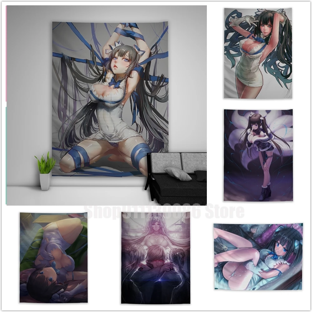 

Художественный гобелен Danmachi Hestia, настенный подвесной диван, стол, покрывало для кровати, постер для домашнего декора