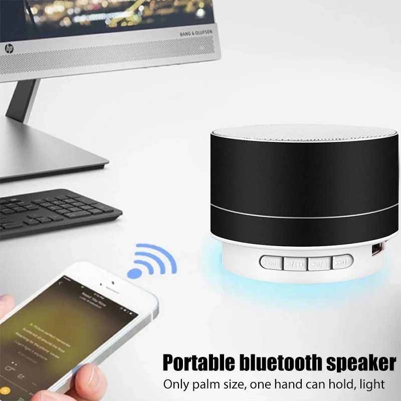 

A10 Wireless Bluetooth Speaker Small Steel Cannon Subwoofer Portable Mini Gift Card Bluetooth Audio Computer Notebook