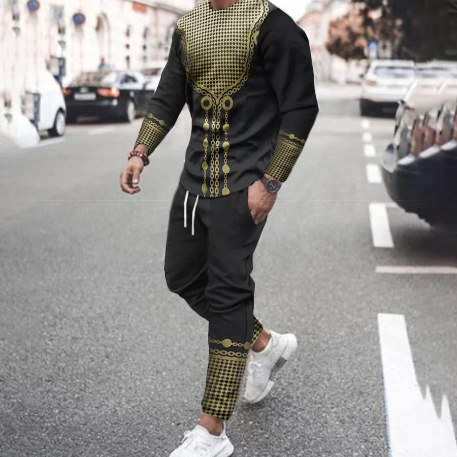 Mens Brand Sweatshirt Sport Joggers Sweatpants Suit Male Tracksuit Men 2 Piece Set Sweatershirt Pant Closure Type Style Material