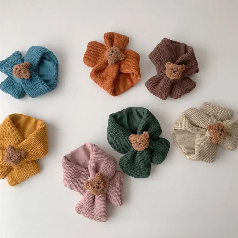 

Детский шарф осень-зима милый вязаный нагрудник для новорожденных плотный теплый шарф для улицы шейный платок для мальчиков и девочек Аксессуары для младенцев шарф