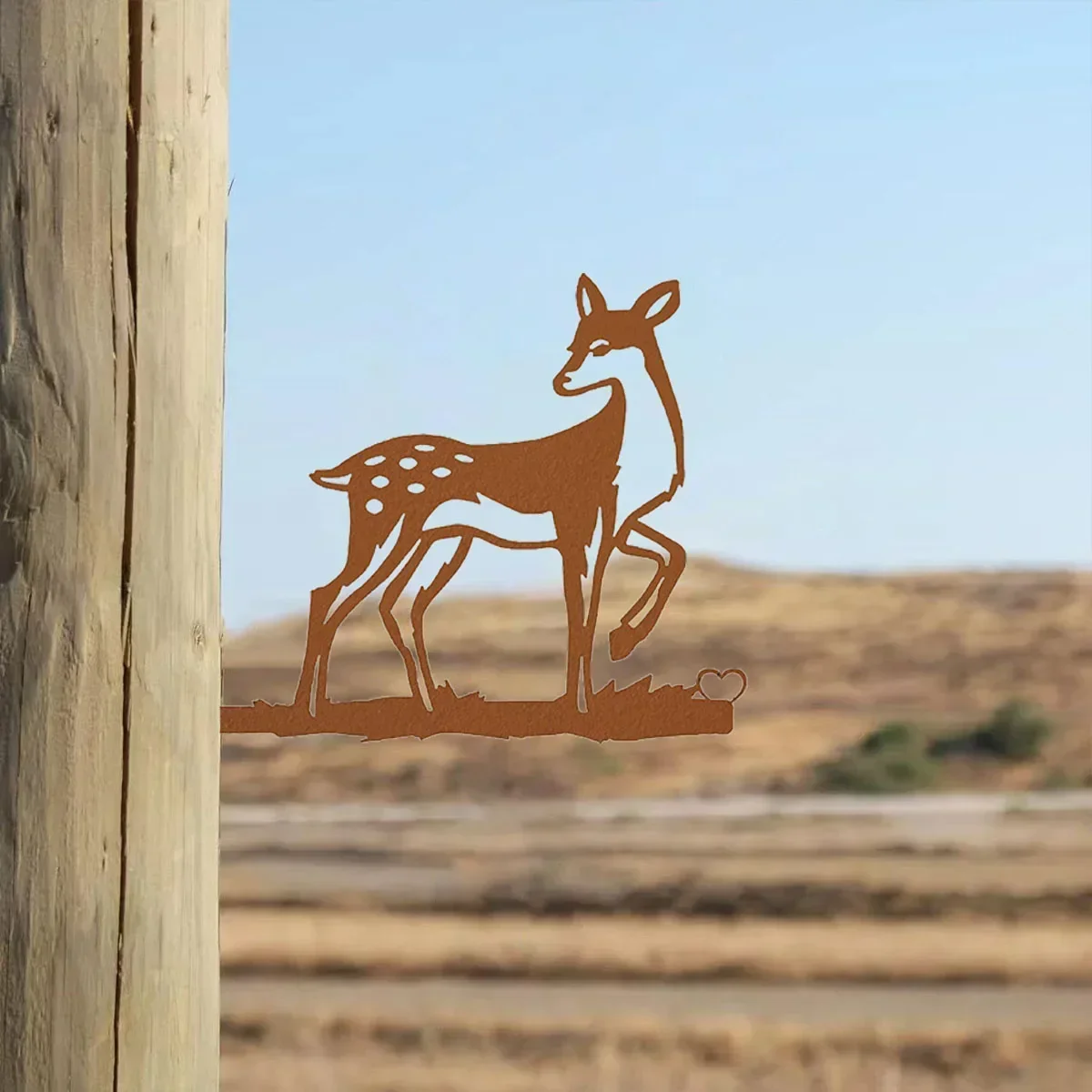 Великолепный стальной силуэт пятнистого оленя — Majestic для дома и патио. Статуя