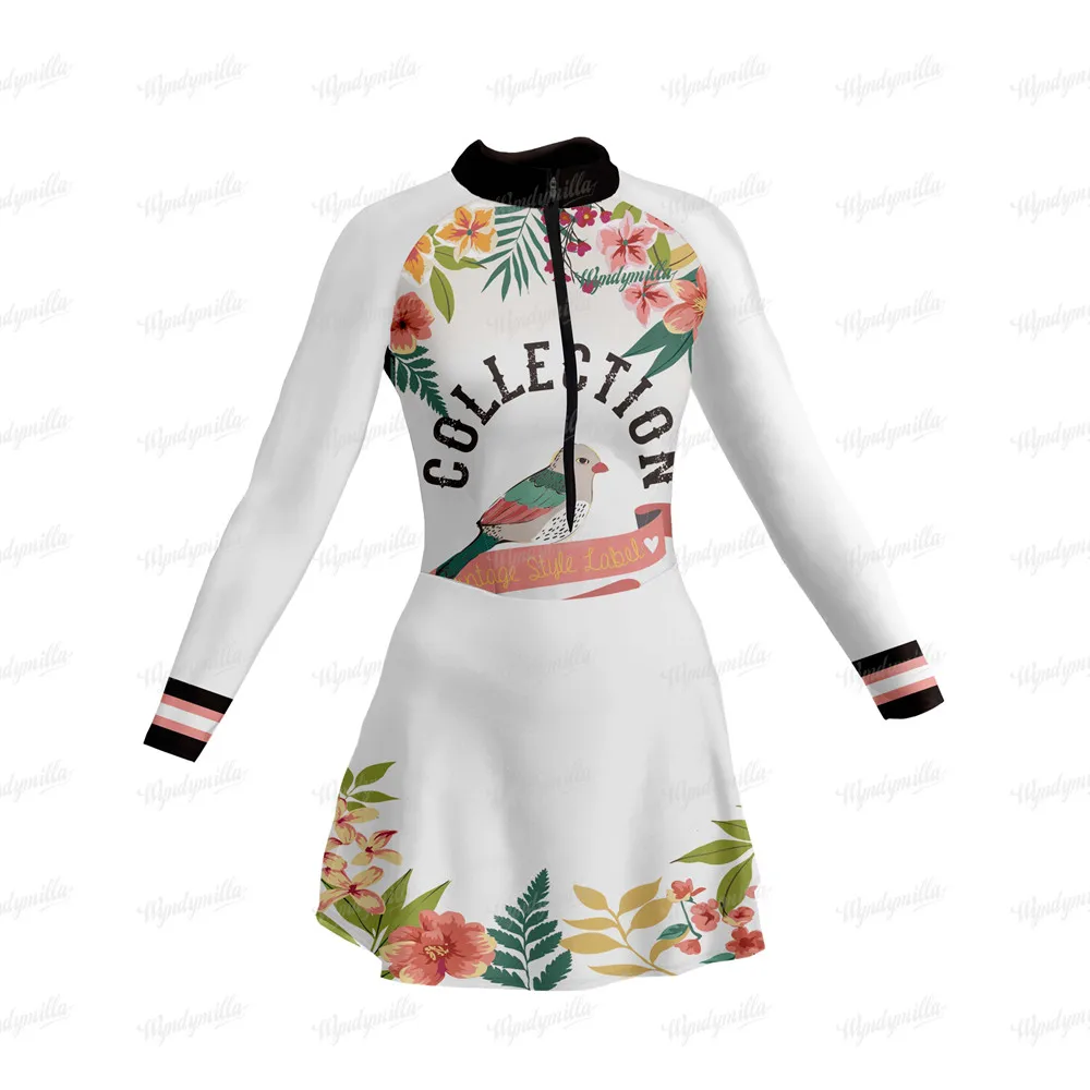 

2023 Women Feminino Saia bike Triathlon Cycling Jersey Skirt Dress Skinsuit Maillot Ciclismo Vestidinho Unlined 2022 spring new