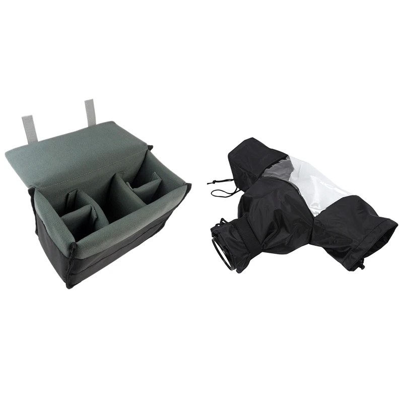 

Padded Protective Bag Insert Liner Case For DSLR Camera Black & Nylon Transparent Tpu Camera Rain Cover