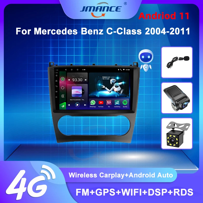 

Автомобильная Мультимедийная система JMANCE, Автомагнитола для Mercedes Benz C-Class C Class W203 W209 C180 C200 CL203 C209 A209 2004 - 2011