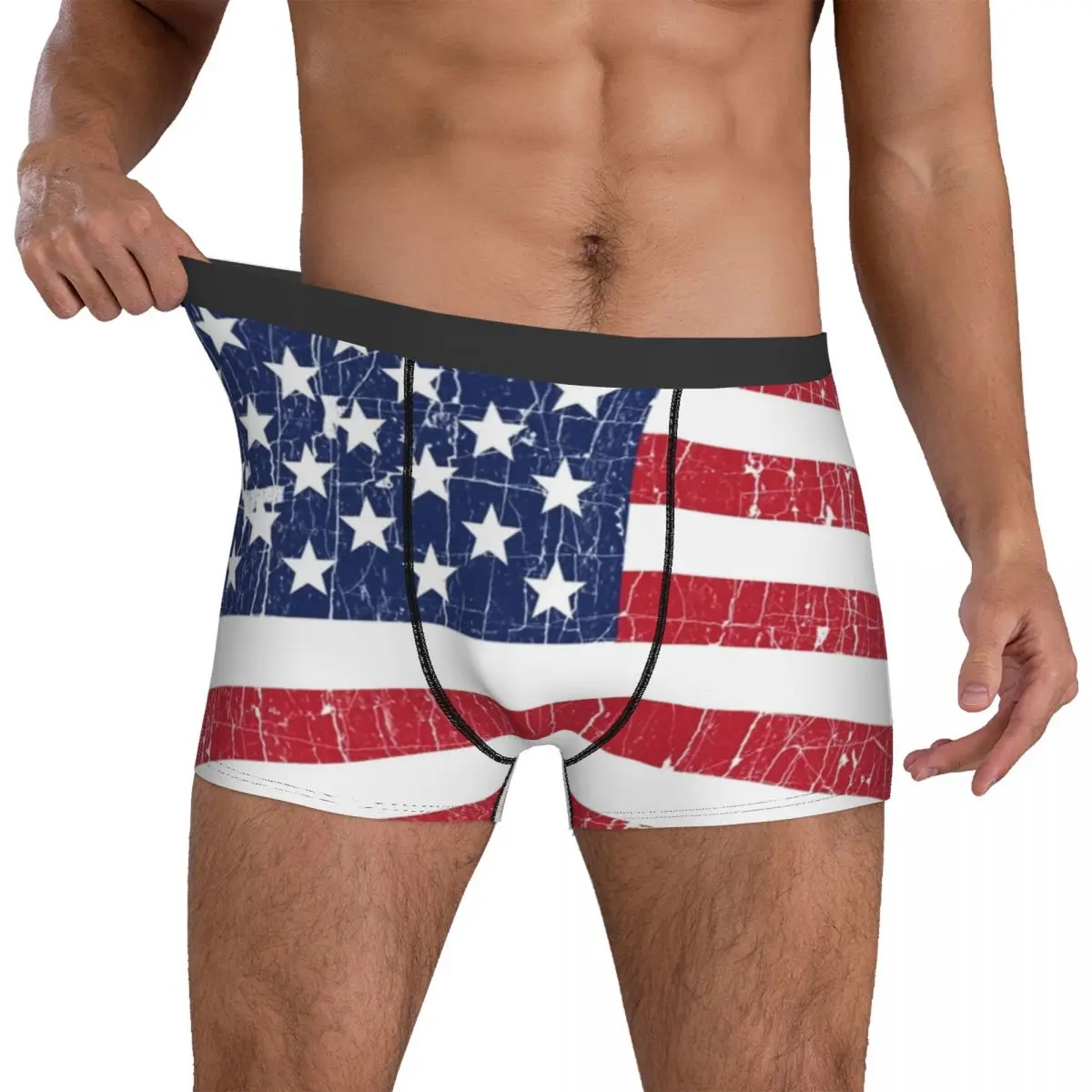 

4th Of July American Underwear Flag USA Sublimation Trunk High Quality Males Underpants Plain Shorts Briefs Birthday Present