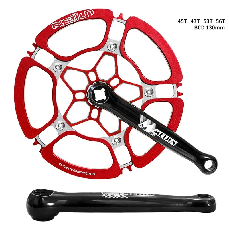 

MEIJUN 45T Bicycle Tooth Disc Crank Mountain Bike Retrofit Single Disc Left And Right Crank Single Speed Tooth Disc Accessories