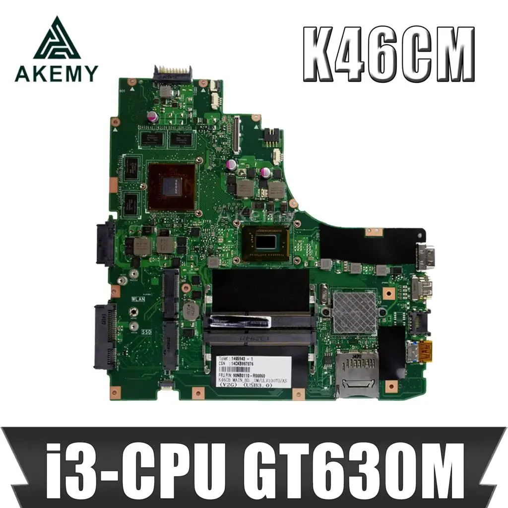 

Материнская плата Akemy K46CM для ноутбука Asus материнская плата K46CM A46C K46CA Материнская плата оригинальный протестированный блокнот
