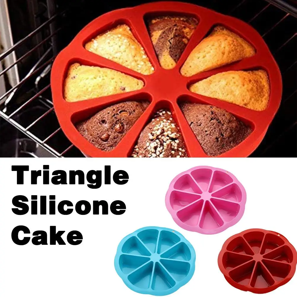 8 отверстий силиконовая треугольная форма для выпечки часть торта ломтики хлеба