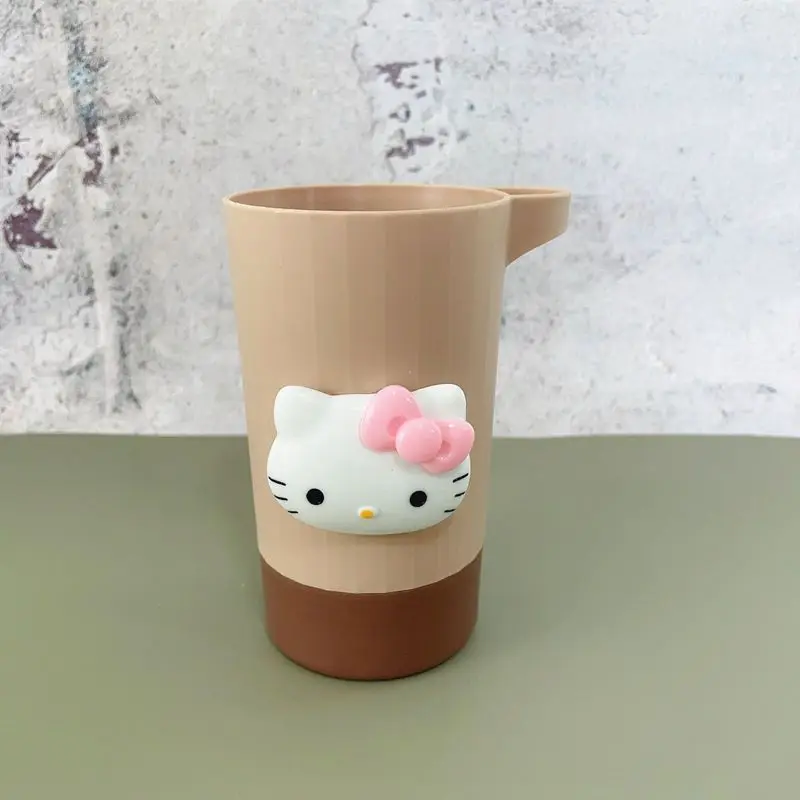 

Sanrio Kawaii, детский домашний продукт, аниме фигурт, для ванной комнаты, моющаяся чашка, портативная дорожная кружка для напитков, чистящие принадлежности