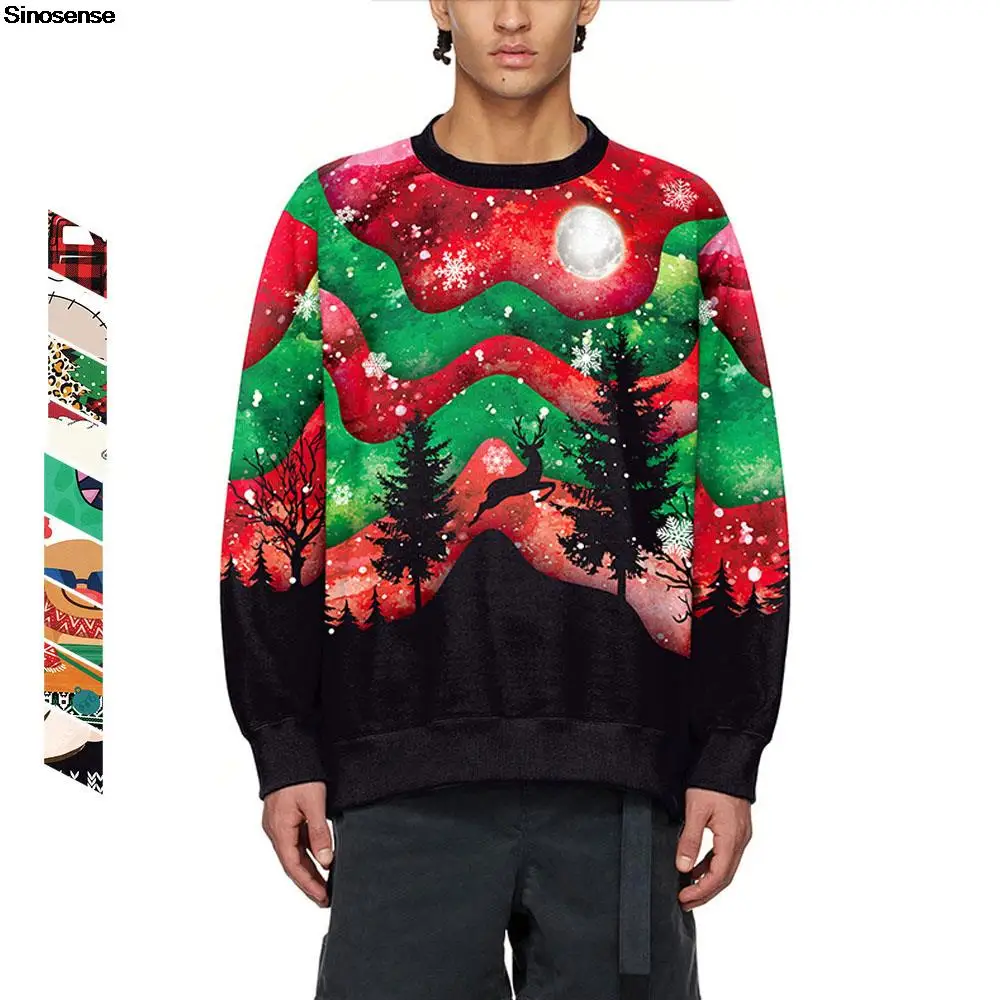 

Мужской женский зимний свитер с рисунком, Осень-зима