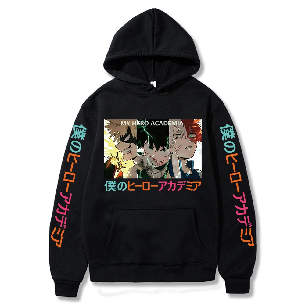 

Anime My Hero Academia Printed Hoodies Home Streetwear Sweatshirts Casual Loose Pullovers Spring Autumn Unisex High Quality Tops