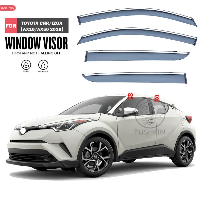 Window Visor For Toyota Chr Izoa 2017 2018 2019 2020 2021 2022 2023 Weathershield Sun Rain Deflectors Guards Accessories