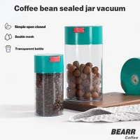 bearr sealed container vacuum round coffee bean crisper container moisture proof container plastic container for food storage