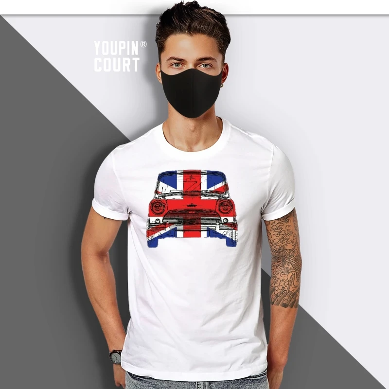 

Mini Cooper s t Shirt Classic car Show Mini Best of Britain Union Jack 1275cc men t shirt