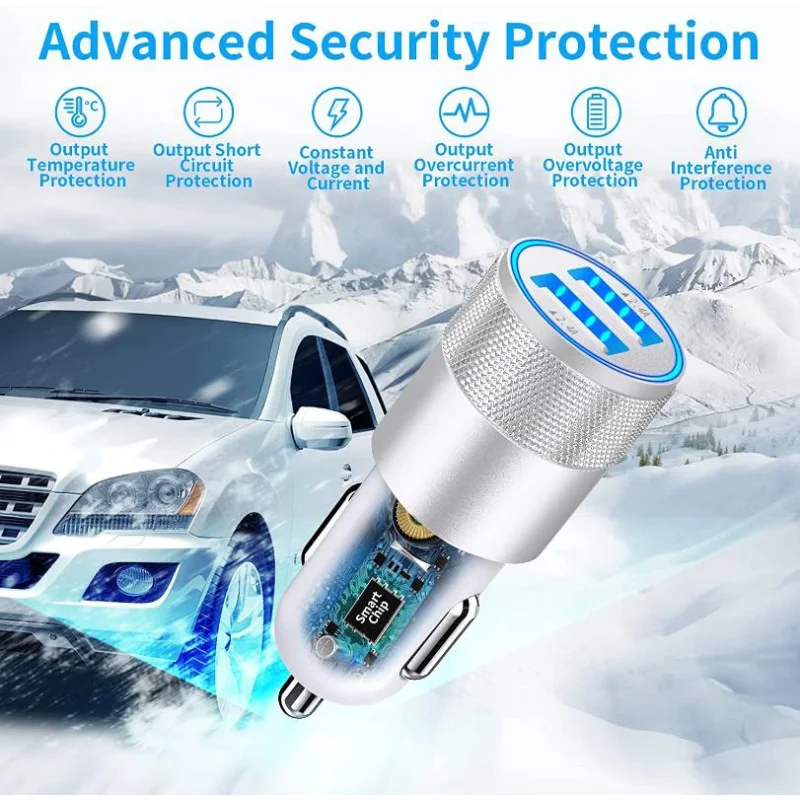 

DIXSG Fast Car Charger for 4.8A Dual USB Power Rapid Car Charger Quick Car Charge for IPhone 14 13 12 11 Pro/XS/XR/X/iPad