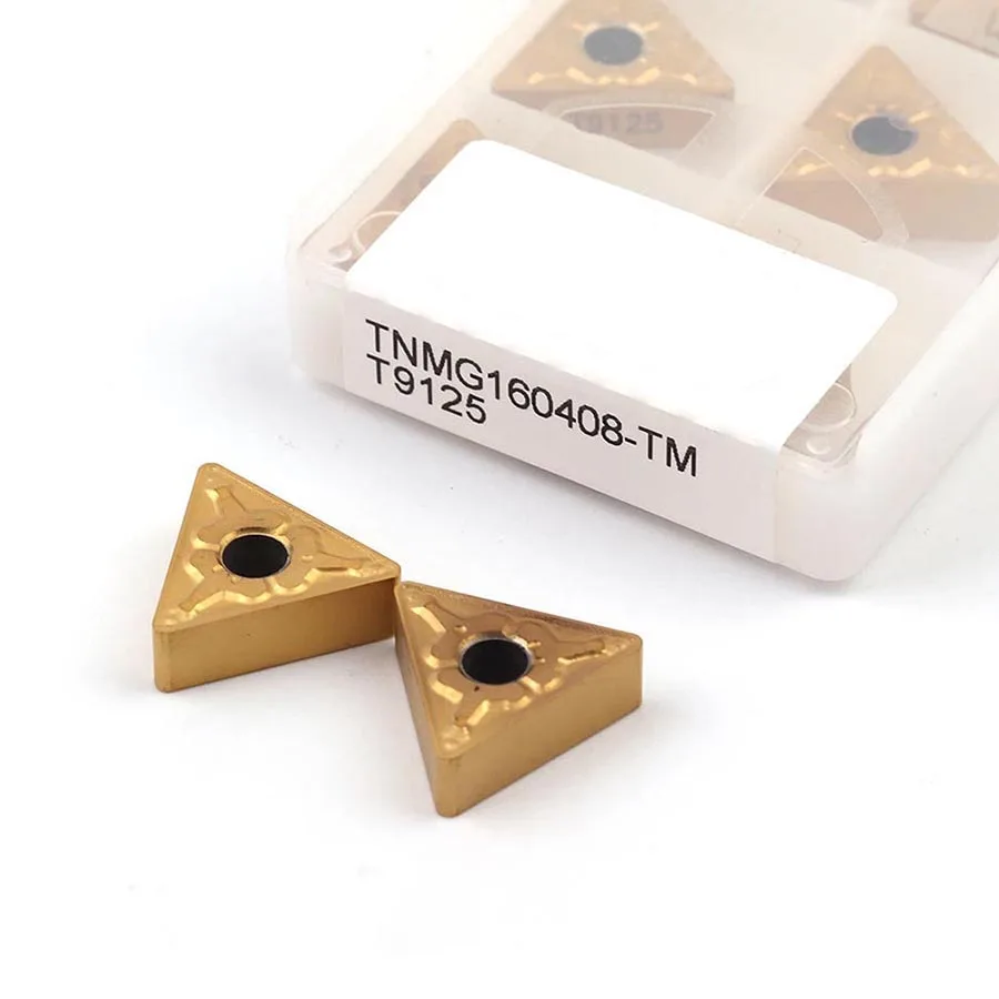 

TNMG160404 TNMG160408 TNMG160412-TM T9125 High Quality CNC Lathe External Turning Tools Carbide Lathe Machine Inserts Long Life