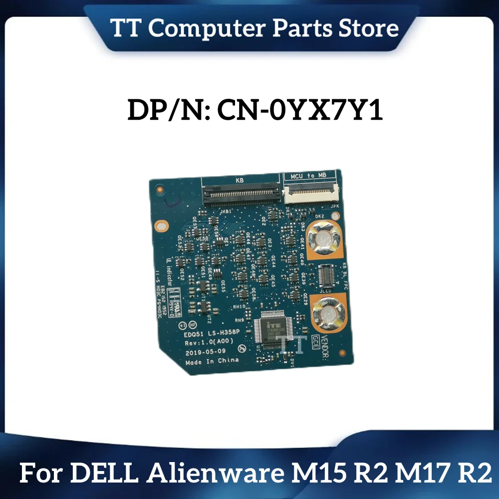 

TT New For DELL Alienware M15 R2 M17 R2 Keyboard Connection Small Board LS-H358P 0YX7Y1 YX7Y1 CN-0YX7Y1 Fast Ship