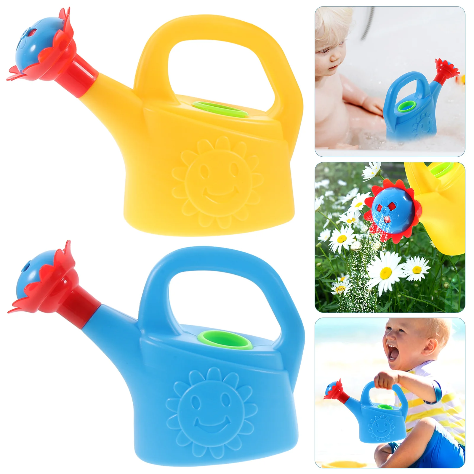 

2Pcs Watering Can Toys Watering Can Water Bottle Sprinkler Flower Sprayer Kids Beach Bath Garden Tools for Kids