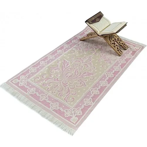 

Ikranur Luxury Cotton Taffeta Pink Prayer Rug