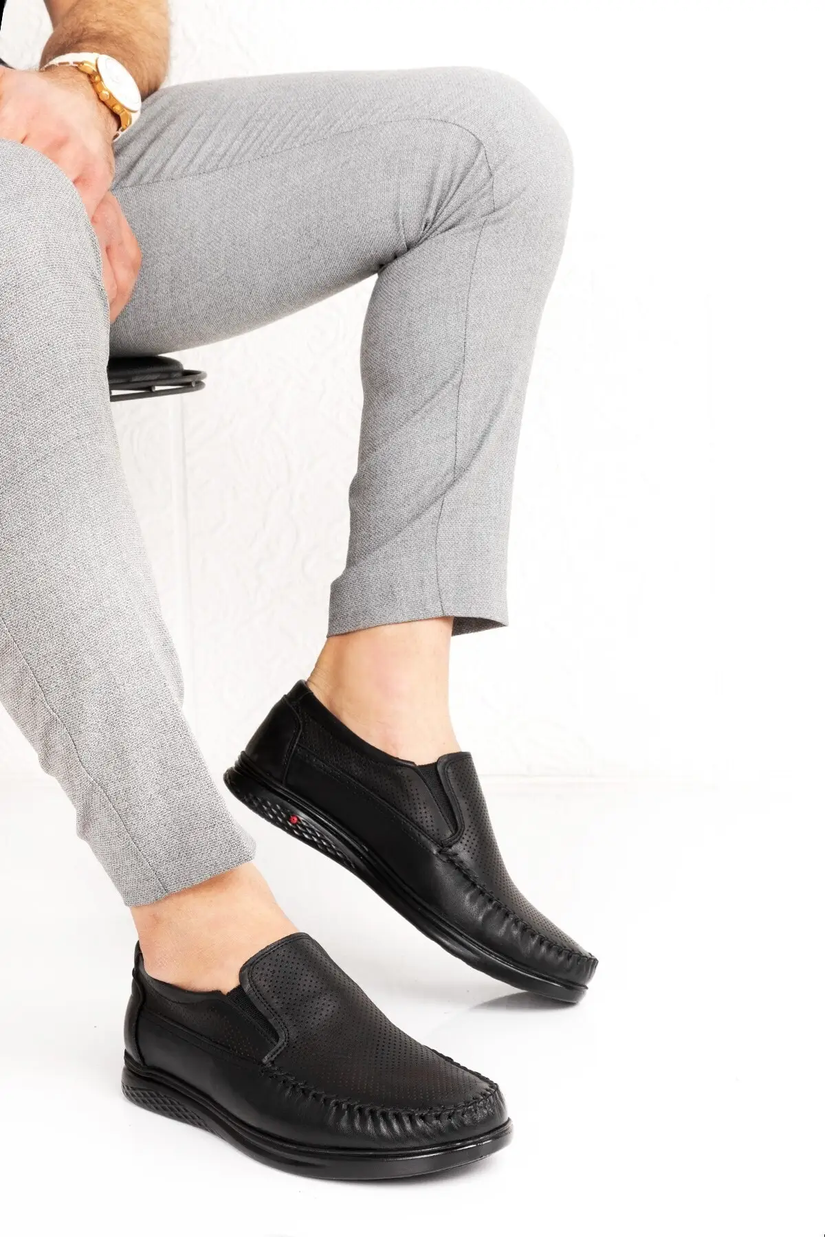 

Мужские повседневные туфли премиум-качества, Мужская воздухопроницаемая обувь из натуральной кожи