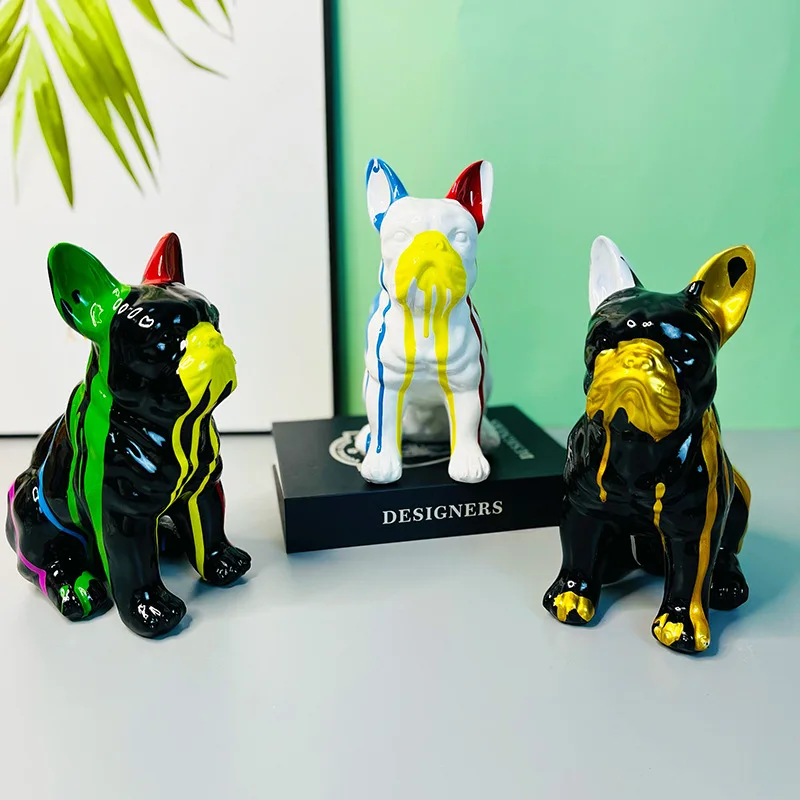 

Modern Indoor Decoration: Resin French Bulldog Sitting Figurine - Perfect Housewarming Gift and Home Decor