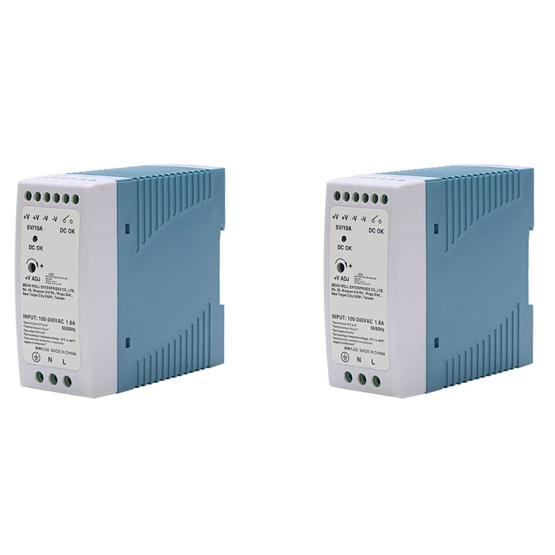 

2X MDR-60 5V 60W Din Rail Power Supply Ac-Dc Driver Voltage Regulator Power Suply 110V 220V