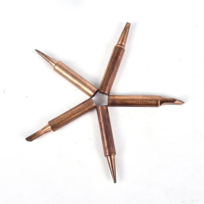 

5 PCS Copper 900M-T Soldering Iron Tip Set Electric Soldering Iron Lead-free Welding Tips Head BGA Soldering Tools Welding Tips