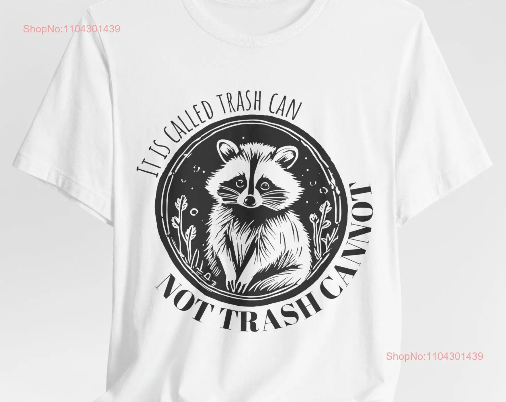 Футболка The Cleanliness Racoon черно-белая сохраняющая это чистота стиль с принтом в стиле