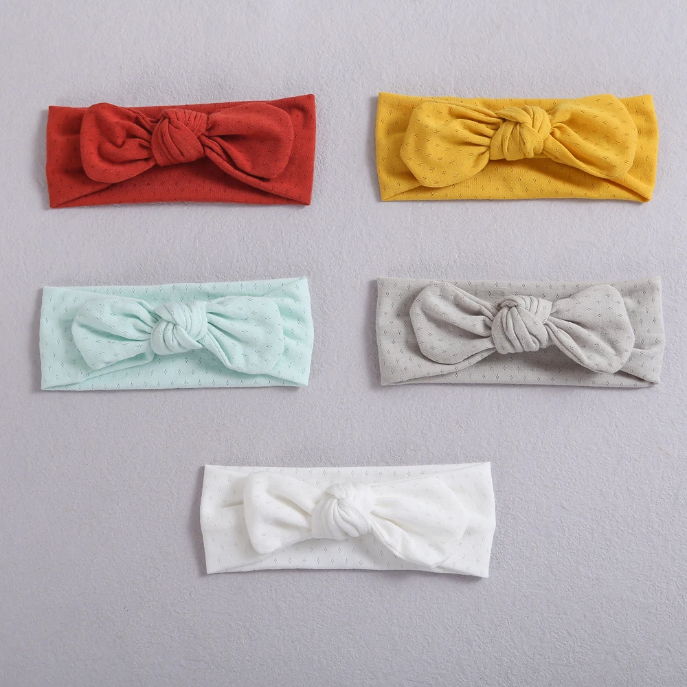 

Soft Elastic Baby Hair Bands Thread Knit Bunny Ear Children Headband Solid Color Nylon Toddler Hair Accessories Newborns Turban