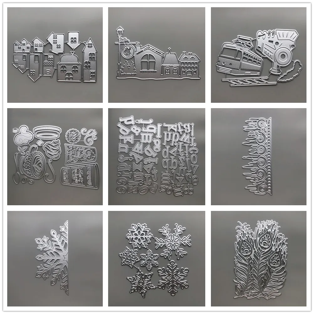 (19 видов стилей) письмо цветы металлические Вырубные штампы Сделай Сам