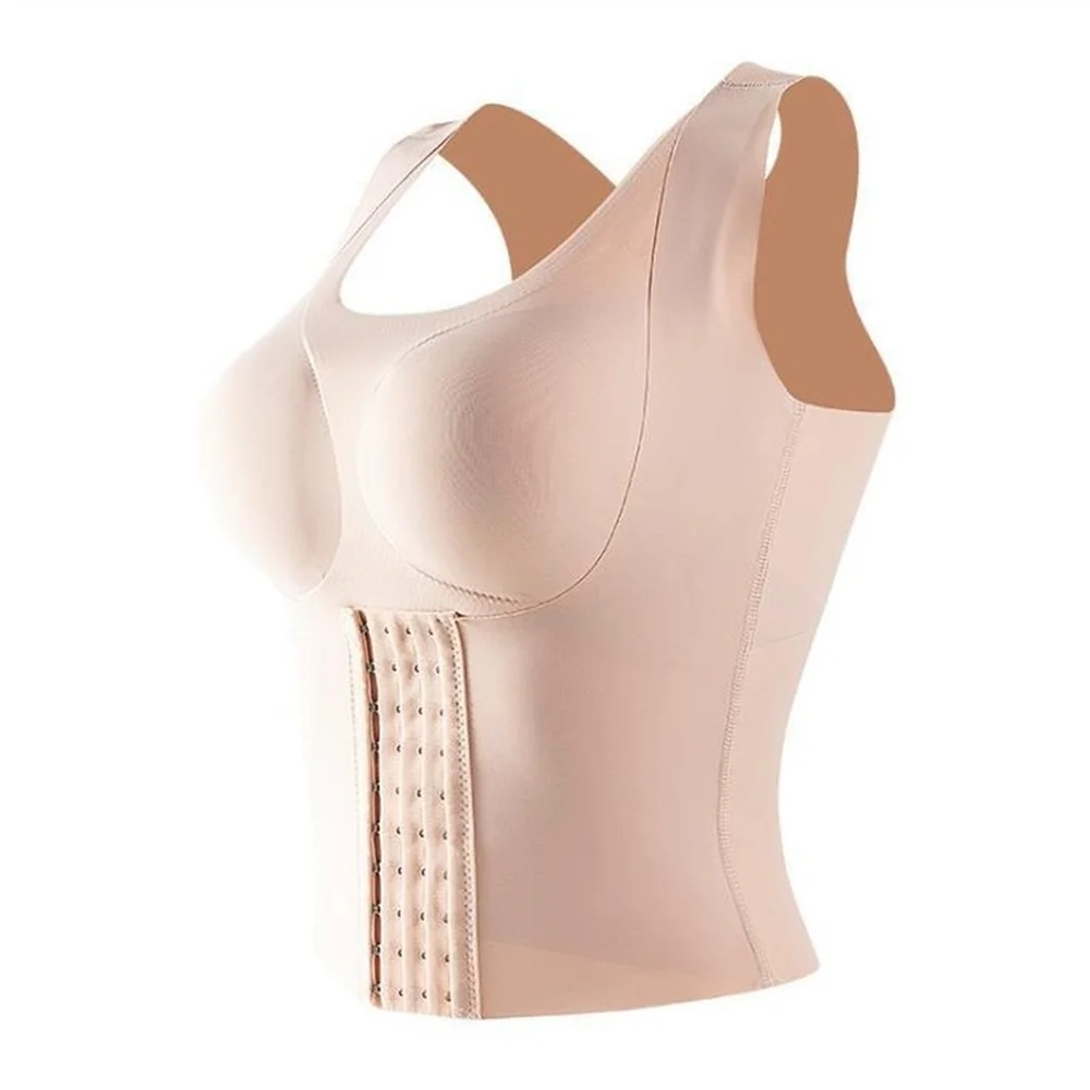 

2022, женский жилет для фитнеса, Корректор осанки, бюстгальтер, бесшовное нижнее белье, обтягивающее живот, майка с перекрестной спиной