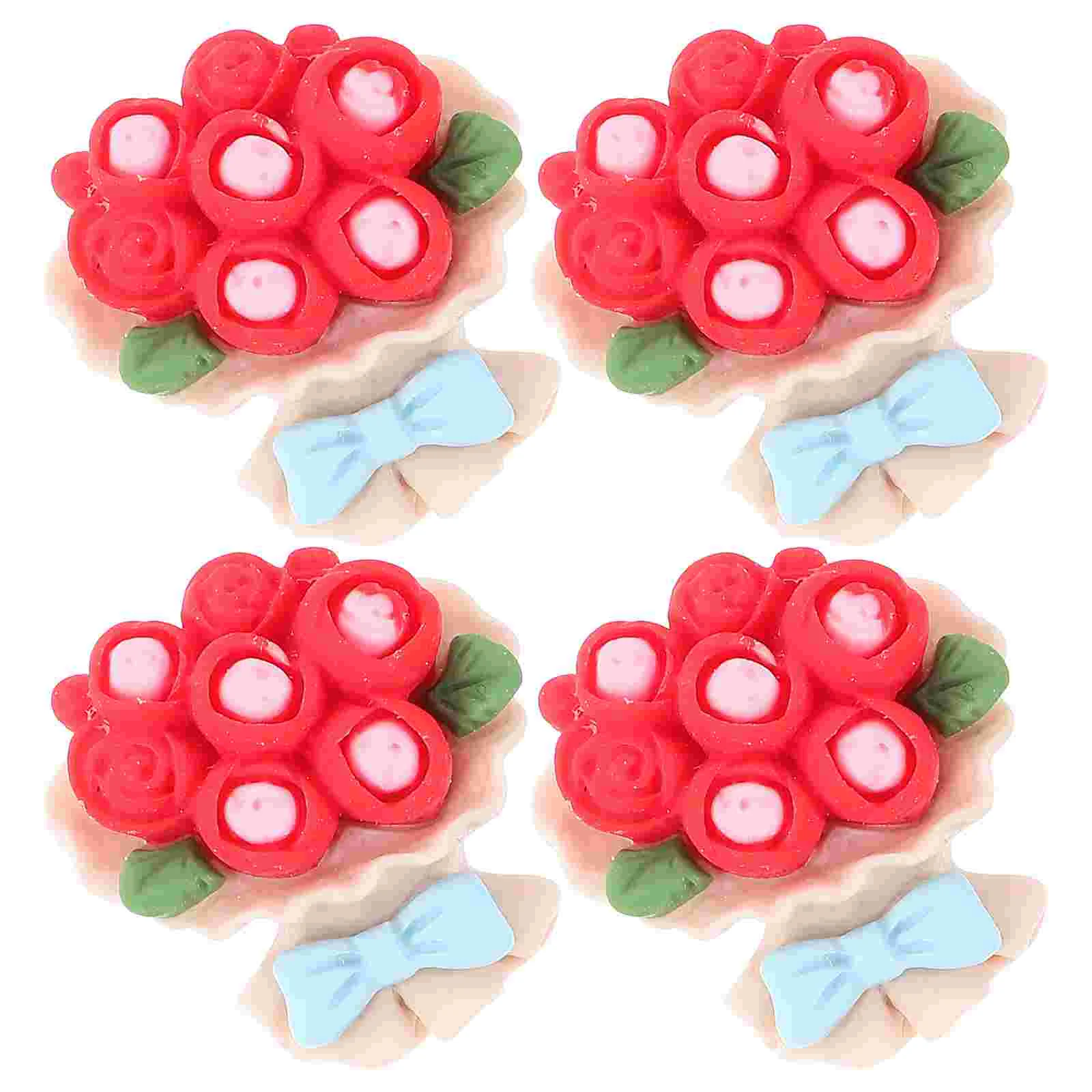 

Phone Case Flower Charm Charms DIY Making Hair Clip Resin Mini Bouquet Decor Creative