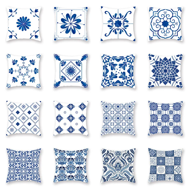 

Chinese Style Short Plush Cushion Cover Pillowcase Living Room Bedroom Car Sofa Decoration Pillowcase Home Pillowcase