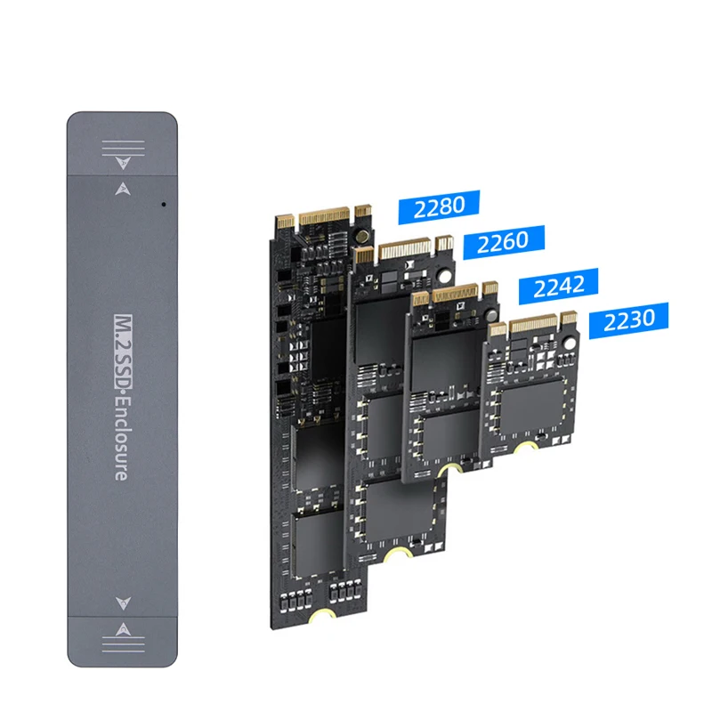 Чехол для внешнего SSD с двойным протоколом USB3.1 Type-A Type-C M2 SATA NVME корпус NGFF M.2 на USB 3 1