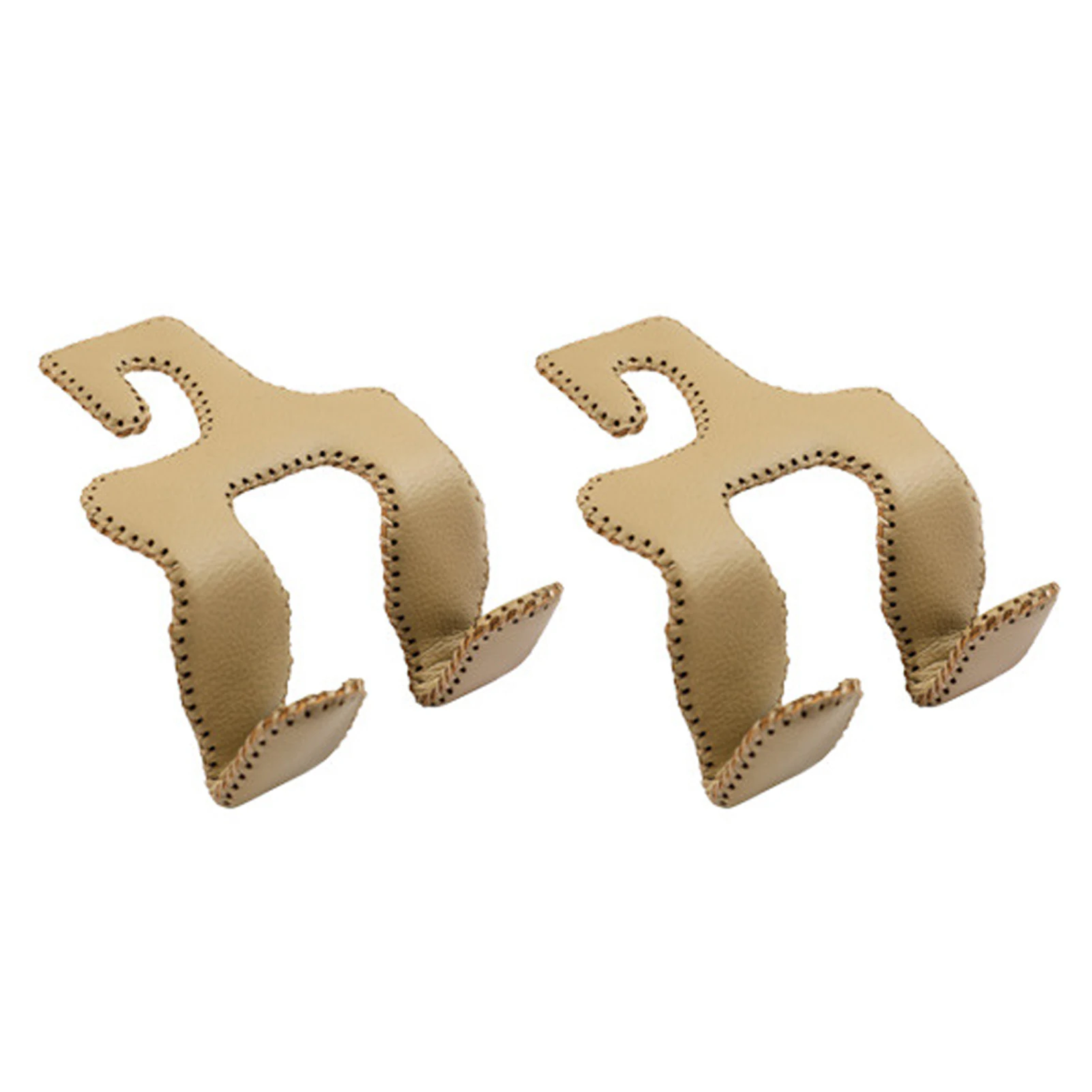

2pcs Purse For Bag Universal Easy Install Clothes Double Clasp Car Hook Headrest Hanger Multifunctional Artificial Leather Cover